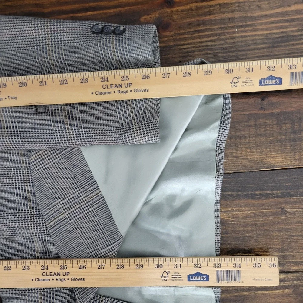 Brooks‎ Brothers Men's Sport Coat Blazer Two Button Multi-color Houndstooth 46L